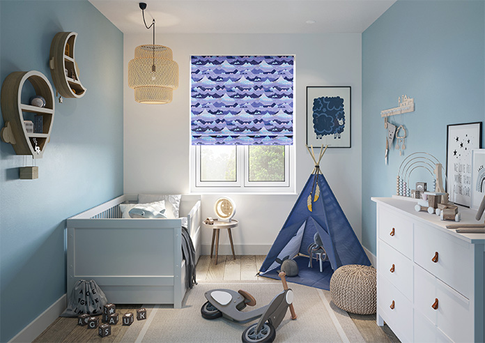 Serene Summit, Blue Dusk - Roman Blind - Image 8